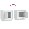 Stella Homewares Bedside Cabinets 2 pcs White 44x35x45 cm Engineered Wood