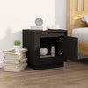 Stella Homewares Bedside Cabinet Black 44x35x45 cm Engineered Wood