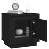 Stella Homewares Bedside Cabinet Black 44x35x45 cm Engineered Wood