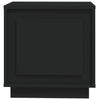 Stella Homewares Bedside Cabinet Black 44x35x45 cm Engineered Wood