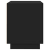 Stella Homewares Bedside Cabinet Black 44x35x45 cm Engineered Wood