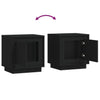Stella Homewares Bedside Cabinets 2 pcs Black 44x35x45 cm Engineered Wood