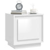 Stella Homewares Bedside Cabinet High Gloss White 44x35x45 cm Engineered Wood