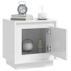 Stella Homewares Bedside Cabinet High Gloss White 44x35x45 cm Engineered Wood