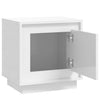 Stella Homewares Bedside Cabinet High Gloss White 44x35x45 cm Engineered Wood