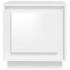 Stella Homewares Bedside Cabinet High Gloss White 44x35x45 cm Engineered Wood