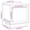 Stella Homewares Bedside Cabinet High Gloss White 44x35x45 cm Engineered Wood