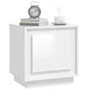 Stella Homewares Bedside Cabinets 2pcs HighGlossWhite 44x35x45cm EngineeredWood