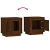 Stella Homewares Bedside Cabinets 2 pcs Brown Oak 44x35x45 cm Engineered Wood