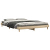 Stella Homewares Bed Frame without Mattress Sonoma Oak 135x190 cm Engineered Wood