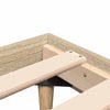 Stella Homewares Bed Frame without Mattress Sonoma Oak 135x190 cm Engineered Wood