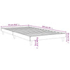 Stella Homewares Bed Frame without Mattress Black 90x190 cm Engineered Wood