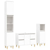 Stella Homewares 3 Piece Bathroom Furniture Set White Engineered Wood