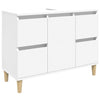 Stella Homewares 3 Piece Bathroom Furniture Set White Engineered Wood