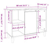 Stella Homewares 3 Piece Bathroom Furniture Set White Engineered Wood