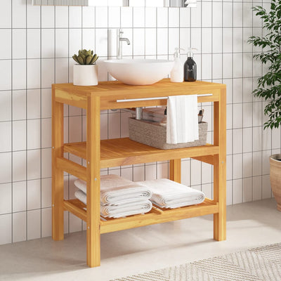 Stella Homewares Bathroom Vanity Cabinet with 2 Shelves 74x45x75 cm Solid Wood