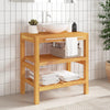Stella Homewares Bathroom Vanity Cabinet with 2 Shelves 74x45x75 cm Solid Wood