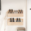 Stella Homewares Wall-mounted Shoe Racks 2 pcs 59x9x23 cm Solid Wood Pine