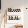 Stella Homewares Wall-mounted Shoe Racks 2 pcs White 59x9x23 cm Solid Wood Pine