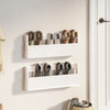 Stella Homewares Wall-mounted Shoe Racks 2 pcs White 59x9x23 cm Solid Wood Pine