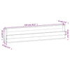 Stella Homewares Wall-mounted Shoe Racks 2 pcs 110x9x23 cm Solid Wood Pine