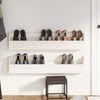 Stella Homewares Wall-mounted Shoe Racks 2 pcs White 110x9x23 cm Solid Wood Pine
