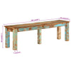 Stella Homewares Bench 160x35x46 cm Solid Reclaimed Wood