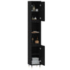 Stella Homewares Bathroom Cabinet Black 30x30x190 cm Engineered Wood