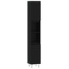 Stella Homewares Bathroom Cabinet Black 30x30x190 cm Engineered Wood