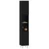 Stella Homewares Bathroom Cabinet Black 30x30x190 cm Engineered Wood