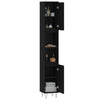 Stella Homewares Bathroom Cabinet Black 30x30x190 cm Engineered Wood