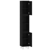 Stella Homewares Bathroom Cabinet Black 30x30x190 cm Engineered Wood