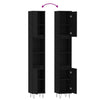 Stella Homewares Bathroom Cabinet Black 30x30x190 cm Engineered Wood