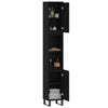 Stella Homewares Bathroom Cabinet Black 30x30x190 cm Engineered Wood
