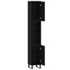 Stella Homewares Bathroom Cabinet Black 30x30x190 cm Engineered Wood