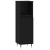 Stella Homewares Bathroom Cabinet Black 30x30x100 cm Engineered Wood