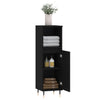 Stella Homewares Bathroom Cabinet Black 30x30x100 cm Engineered Wood