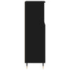 Stella Homewares Bathroom Cabinet Black 30x30x100 cm Engineered Wood