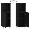 Stella Homewares Bathroom Cabinet Black 30x30x100 cm Engineered Wood
