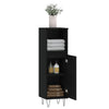 Stella Homewares Bathroom Cabinet Black 30x30x100 cm Engineered Wood