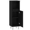 Stella Homewares Bathroom Cabinet Black 30x30x100 cm Engineered Wood