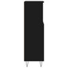 Stella Homewares Bathroom Cabinet Black 30x30x100 cm Engineered Wood