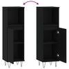 Stella Homewares Bathroom Cabinet Black 30x30x100 cm Engineered Wood