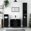 Stella Homewares Bathroom Cabinet Black 30x30x100 cm Engineered Wood