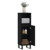 Stella Homewares Bathroom Cabinet Black 30x30x100 cm Engineered Wood