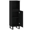 Stella Homewares Bathroom Cabinet Black 30x30x100 cm Engineered Wood
