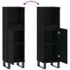 Stella Homewares Bathroom Cabinet Black 30x30x100 cm Engineered Wood