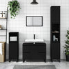 Stella Homewares Bathroom Cabinet Black 30x30x100 cm Engineered Wood
