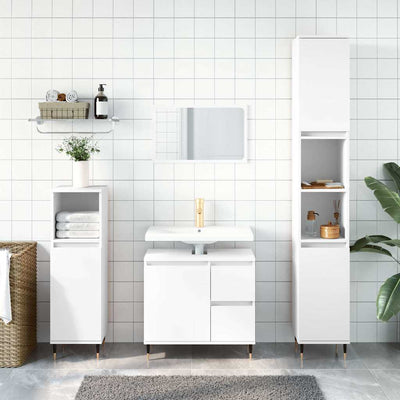 Stella Homewares Bathroom Cabinet White 65x33x60 cm Engineered Wood
