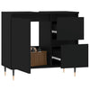 Stella Homewares Bathroom Cabinet Black 65x33x60 cm Engineered Wood